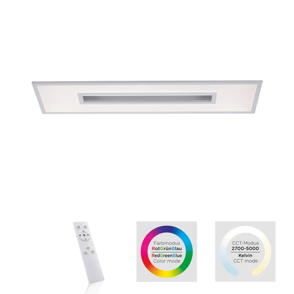 Lustre à cristaux Plafonnier LED Recess rectangulaire, dimmable RGBW