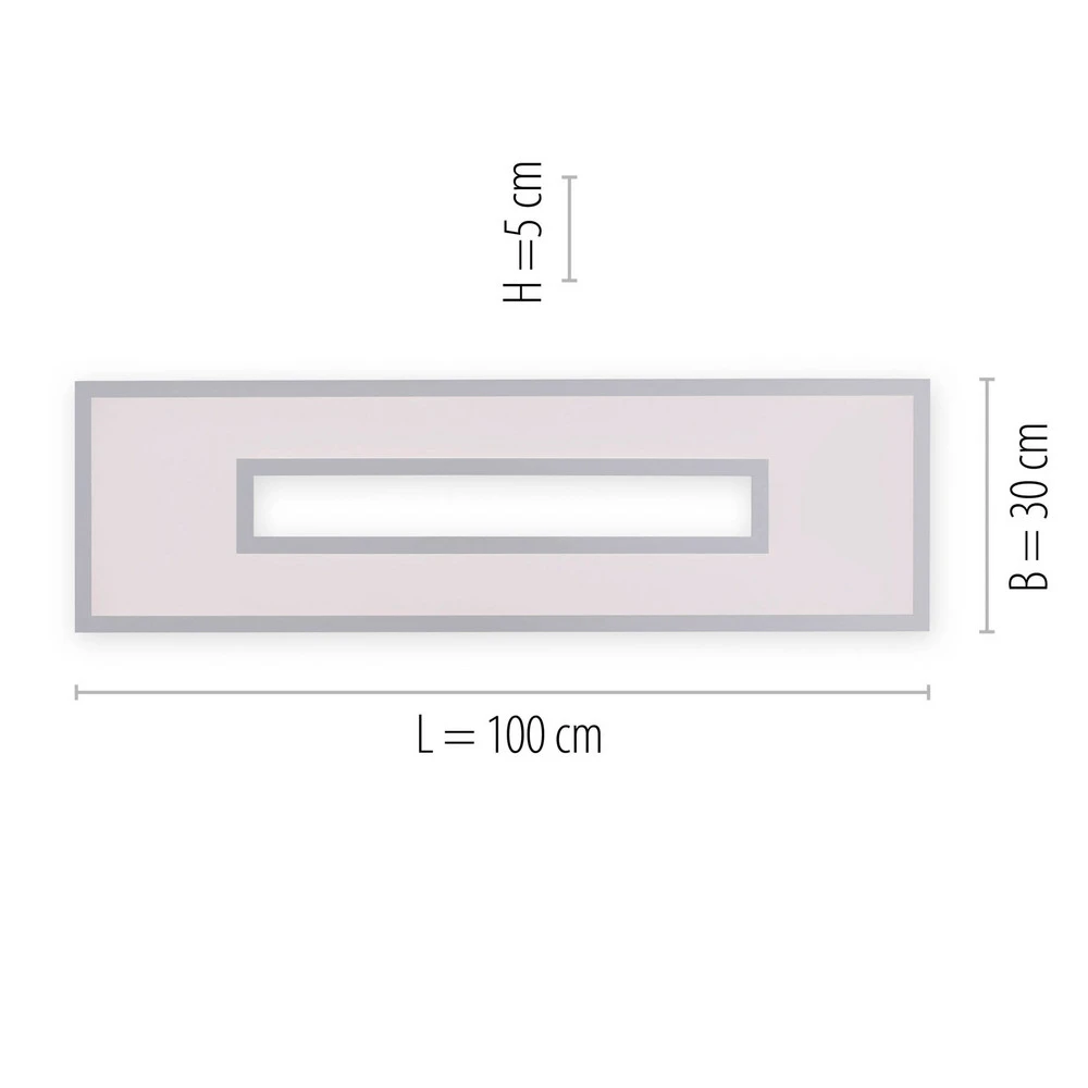 Lustre à cristaux Plafonnier LED Recess rectangulaire, dimmable RGBW