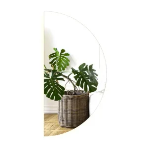 Miroir mural Loft LED tendance demi-circulaire 90 cm - lumière chaude