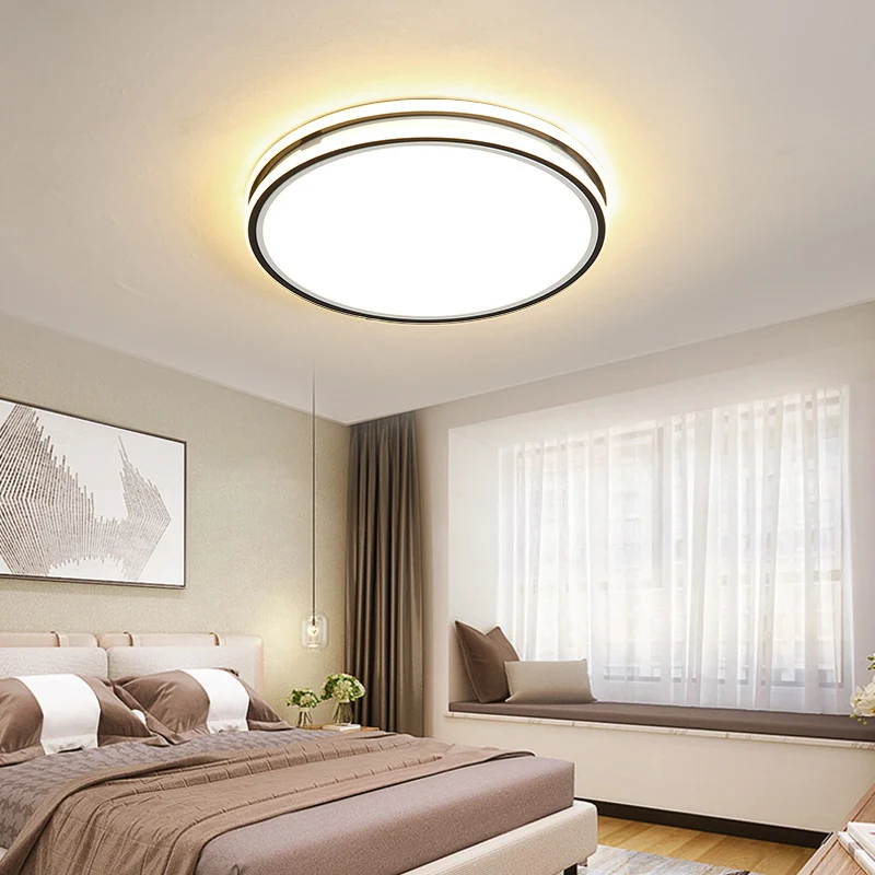 Plafonnier circulaire en acrylique, éclairage encastré récent à LED blanches de 16 "/ 19.5" de diamètre, lumière chaude/bl...