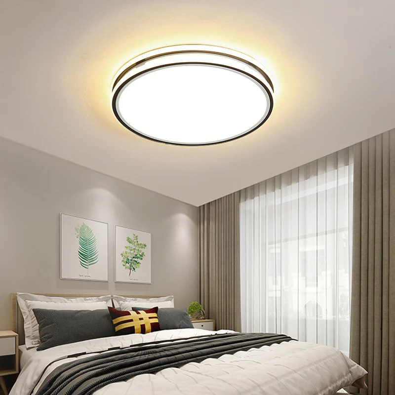 Plafonnier circulaire en acrylique, éclairage encastré récent à LED blanches de 16 "/ 19.5" de diamètre, lumière chaude/bl...