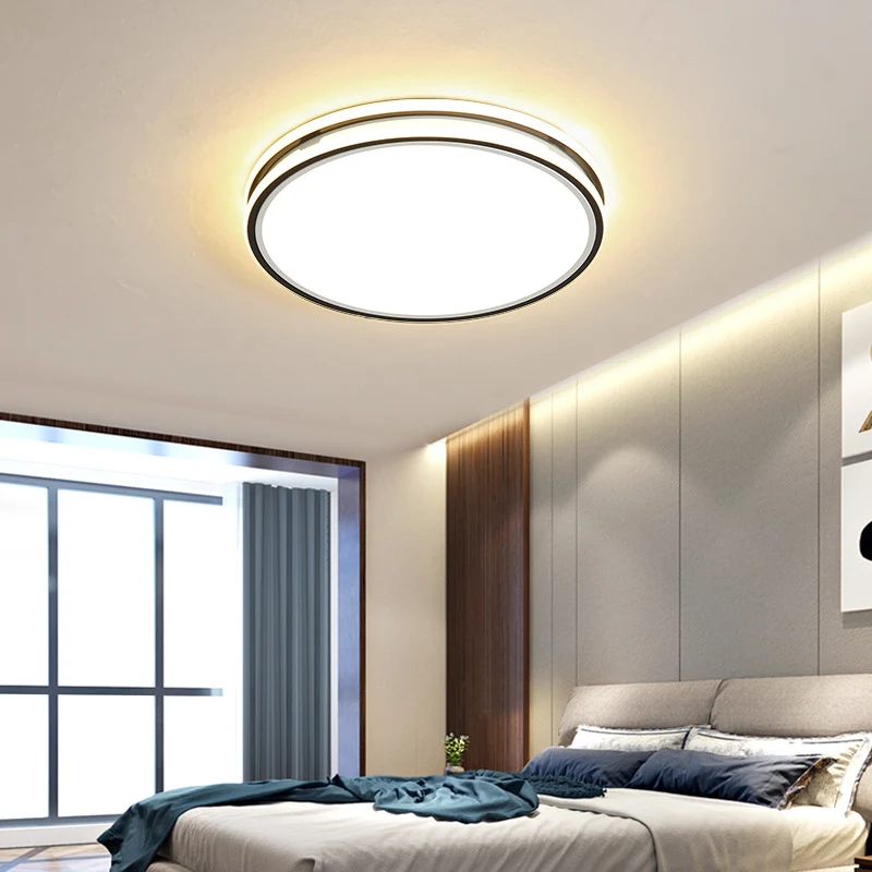 Plafonnier circulaire en acrylique, éclairage encastré récent à LED blanches de 16 "/ 19.5" de diamètre, lumière chaude/bl...