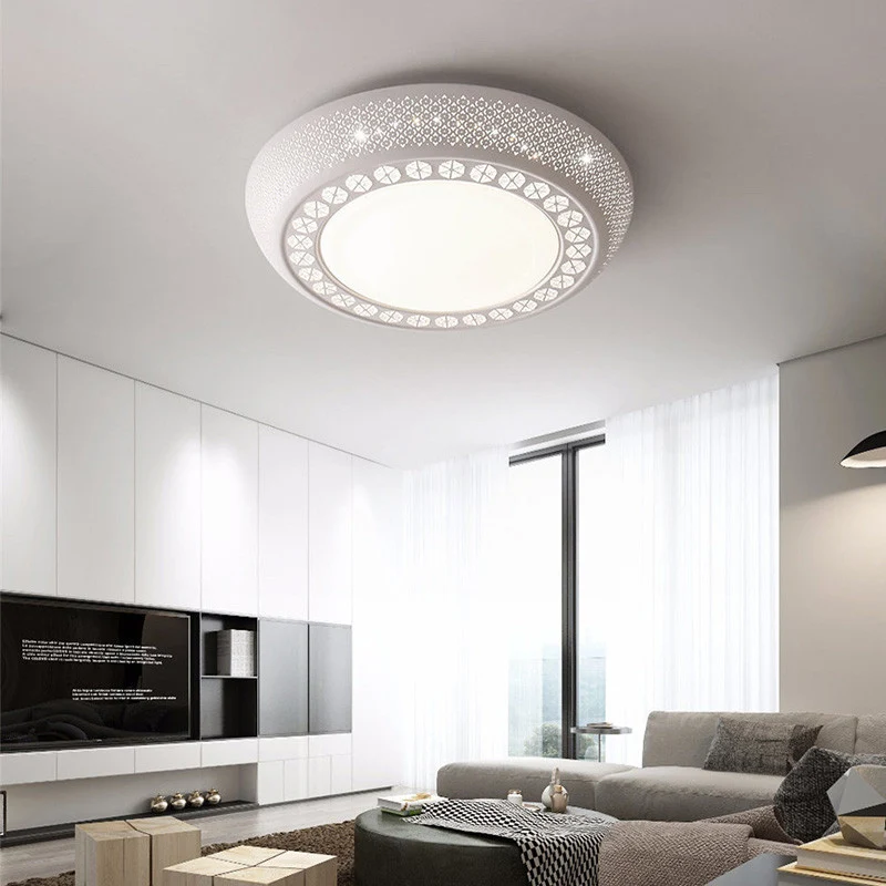 Plafonnier LED 23 "/ 35" W, éclairage encastré en acrylique à découpe Élémentaire en blanc pour chambre à coucher, lumière...