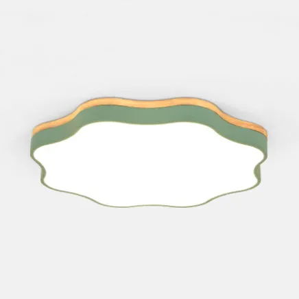 Plafonnier LED en forme de fleur pour chambre de bébé, luminaire décoratif de plafond en acrylique, style nordique avec ef...