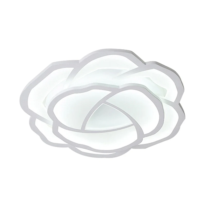 Plafonnier LED en forme de fleur pour chambre de bébé, en acrylique, novateur, joli plafonnier blanc