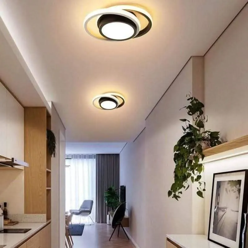 Plafonnier LED Noir | Rora Éclairage chaud 2700K