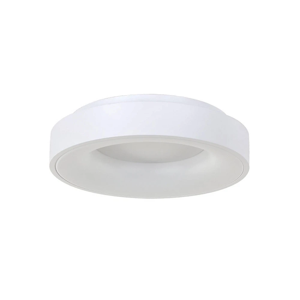 Plafonnier LED Ringlede, 2.700 K, Ø 48 cm, blanc, métal avec effet scintillant