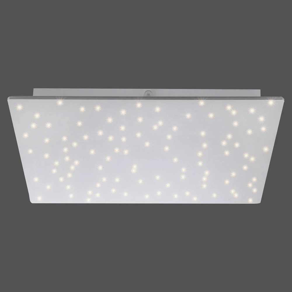 Plafonnier LED Sparkle CCT faible acier 45x45 cm
