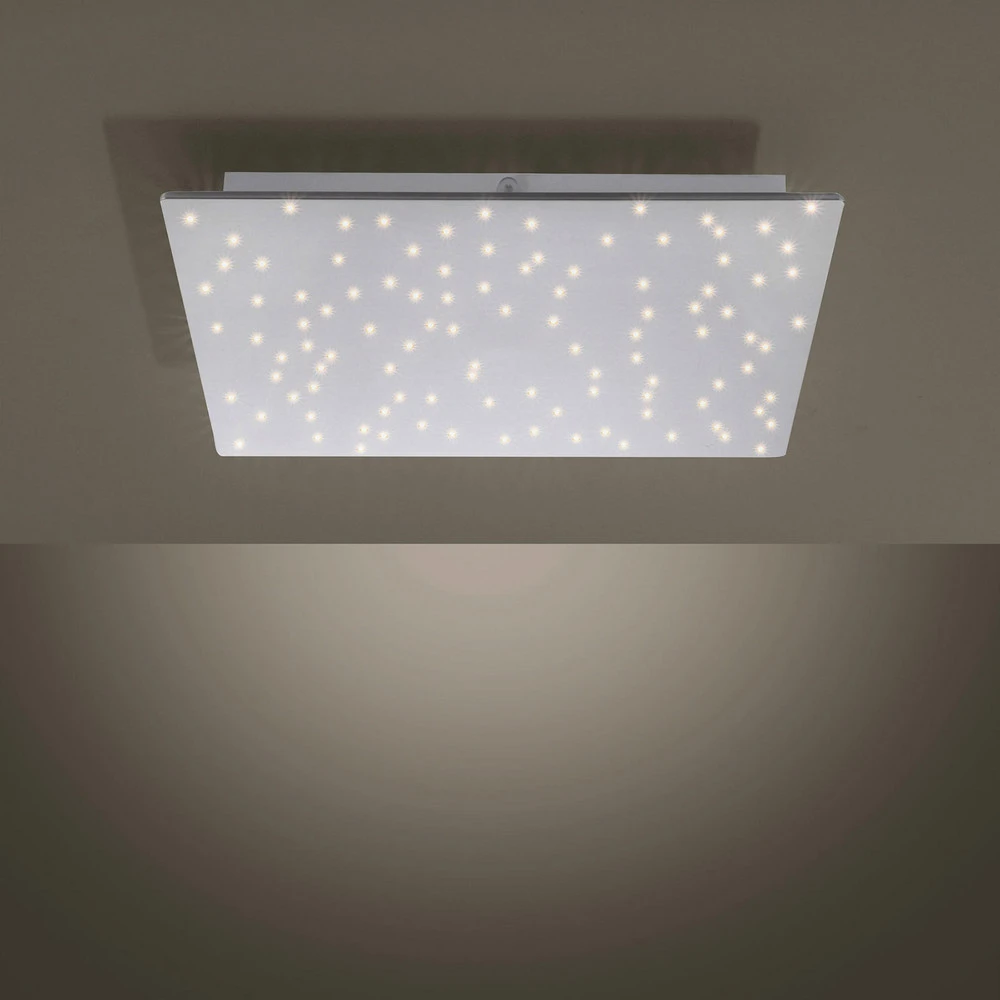 Plafonnier LED Sparkle CCT faible acier 45x45 cm