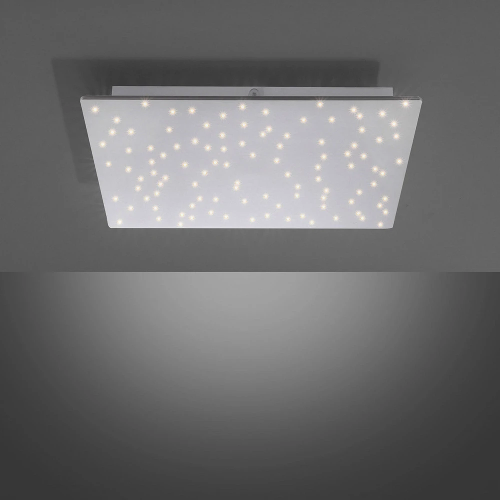 Plafonnier LED Sparkle CCT faible acier 45x45 cm