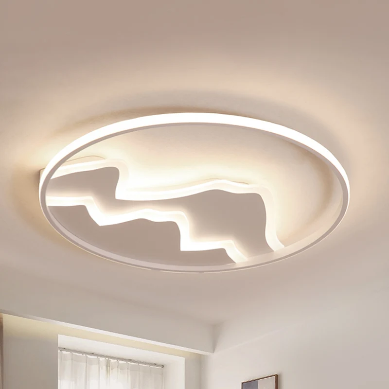 Plafonnier de montagne en acrylique, luminaire LED tendance pour salon, couloir, blanc