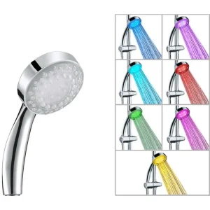 Pommeau de douche IRISÉ Avec des lumières LEDs Argenté