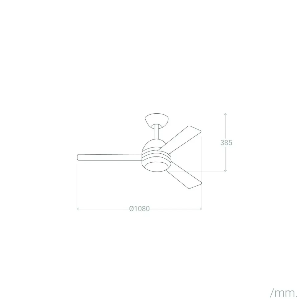 Projecteur à motifs Ventilateur Kai Blanc 108cm moteur DC silencieux éclairé par LEDS-C4