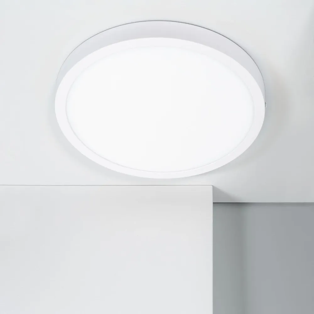 Rond plafonnier LED 24W aluminium Ø280 mm, Fin, CCT réglable SwitchDimm Galán avec effet scintillant