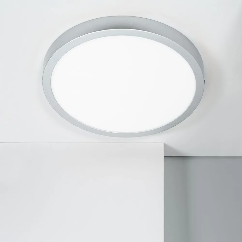Rond plafonnier LED 24W aluminium Ø280 mm, Fin, CCT réglable SwitchDimm Galán avec effet scintillant