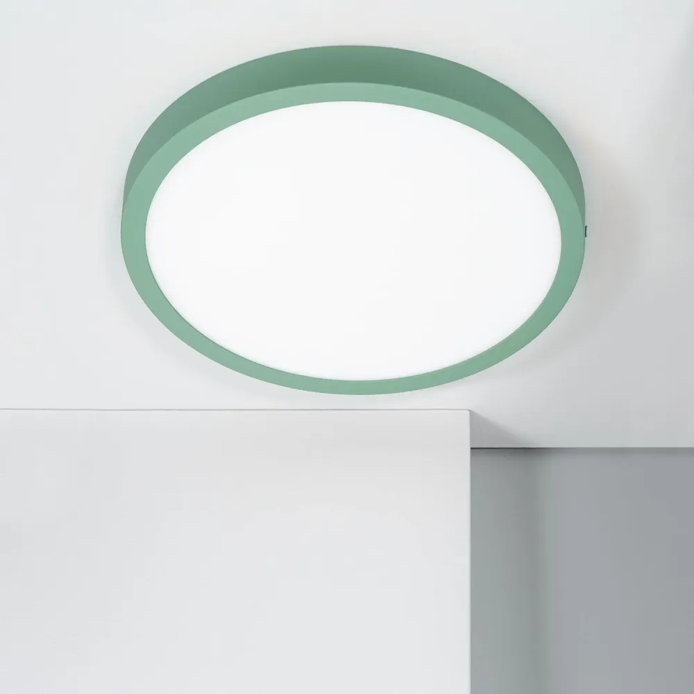 Rond plafonnier LED 24W aluminium Ø280 mm, Fin, CCT réglable SwitchDimm Galán avec effet scintillant