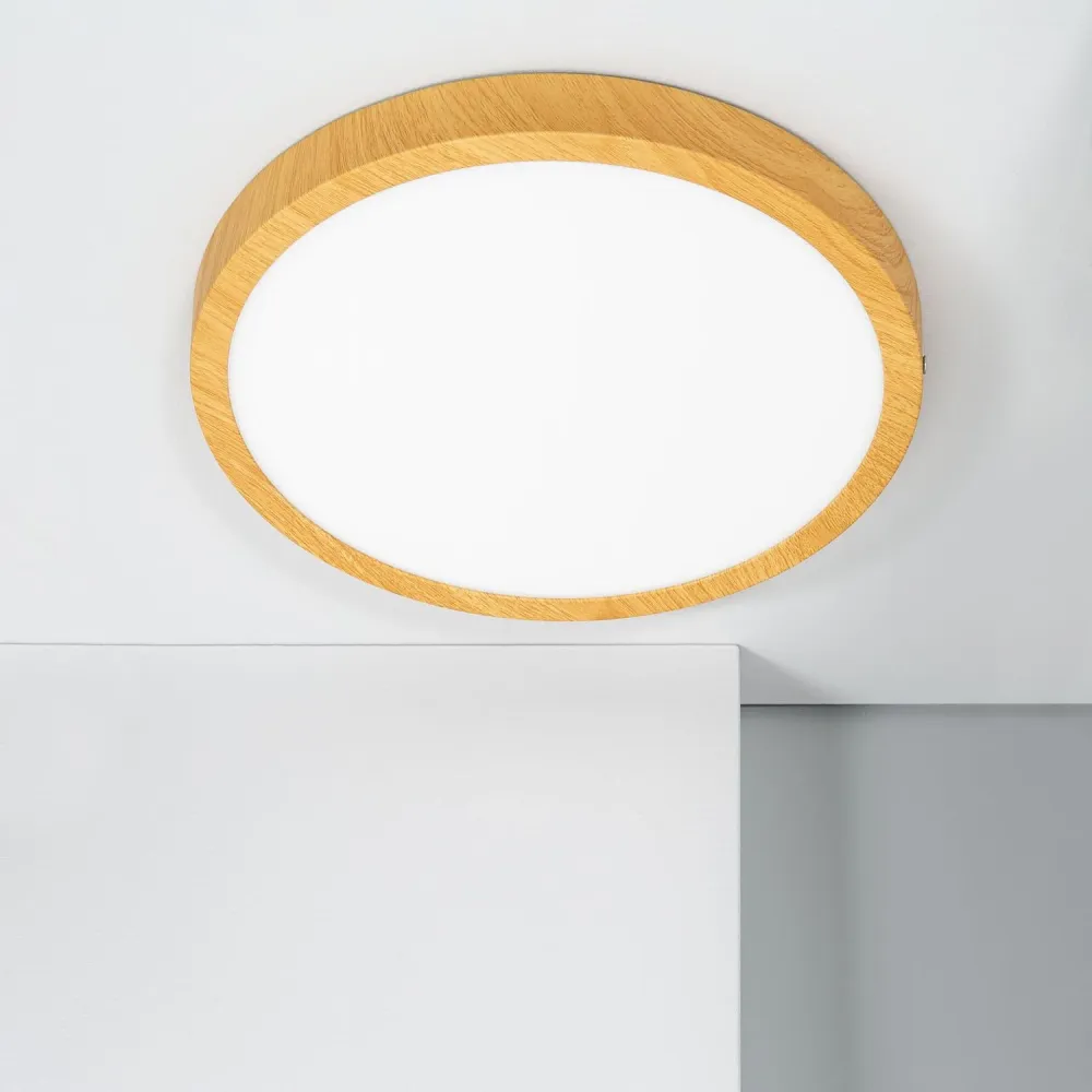 Rond plafonnier LED 24W aluminium Ø280 mm, Fin, CCT réglable SwitchDimm Galán avec effet scintillant