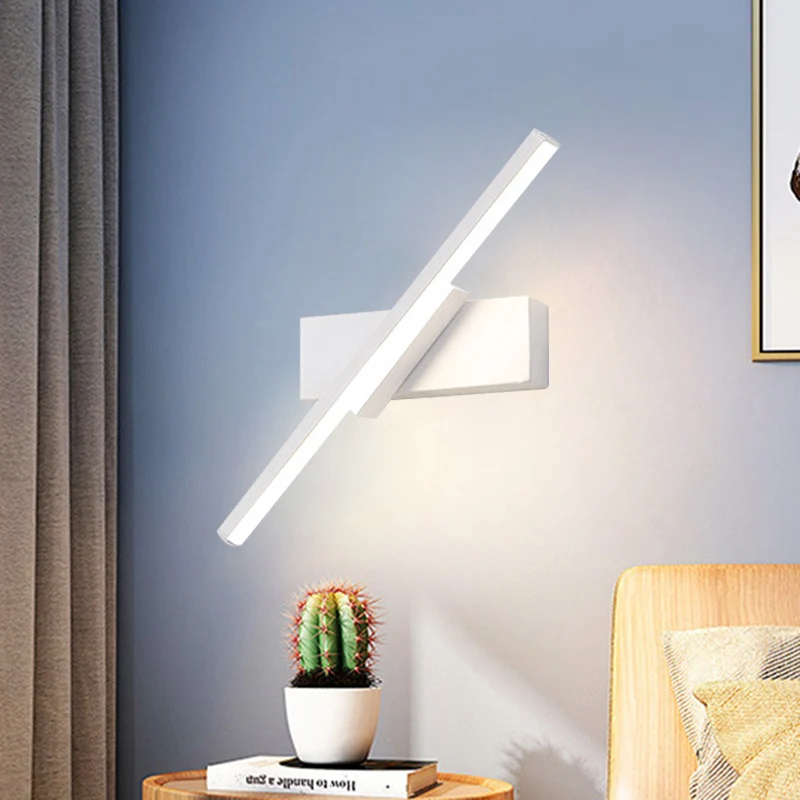 Schlanke lineare Acryl-Wandleuchte, récent weiße/schwarze LED-Wandleuchte weißem/warmem Licht