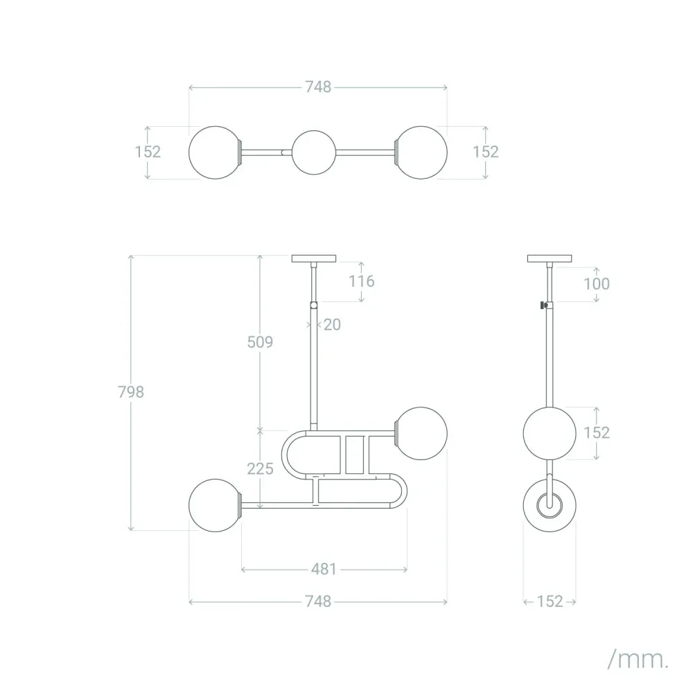 Suspension métallique Rowsley avec technologie LED intégrée pour éclairage productif.