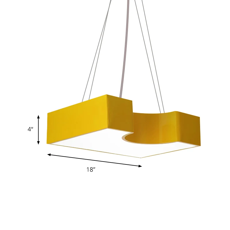 Zeitgenössische, farbenfrohe LED-Hängeleuchte aus Acryl für die Decke im Klassenzimmer avec effet scintillant