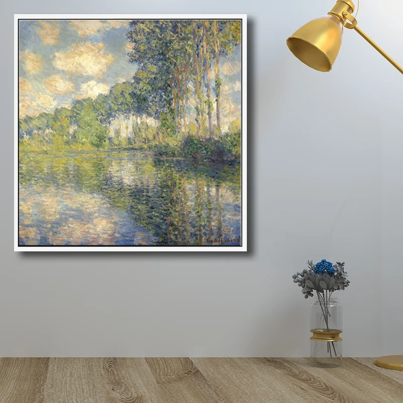 Apprêt pénétrant Peinture de paysages rustiques, toile texturée de couleur foncée, décor artistique mural pour salon