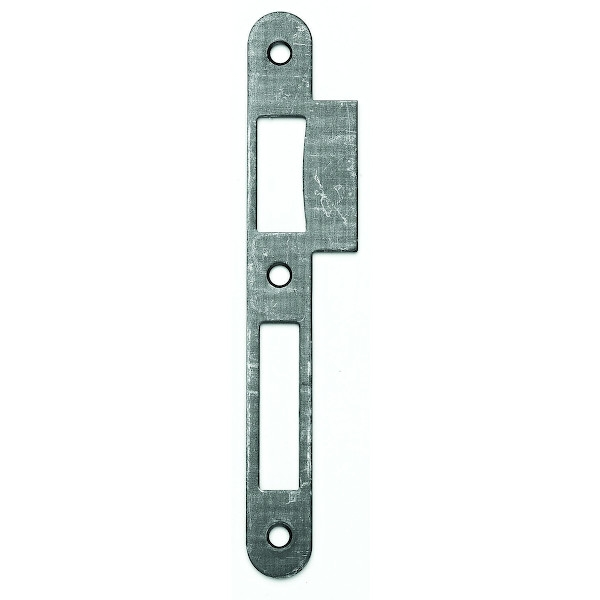 Équerre de fixation Gâche plate pour serrure à larder pour menuiserie bois HT 725 - réversible - inox - MARC