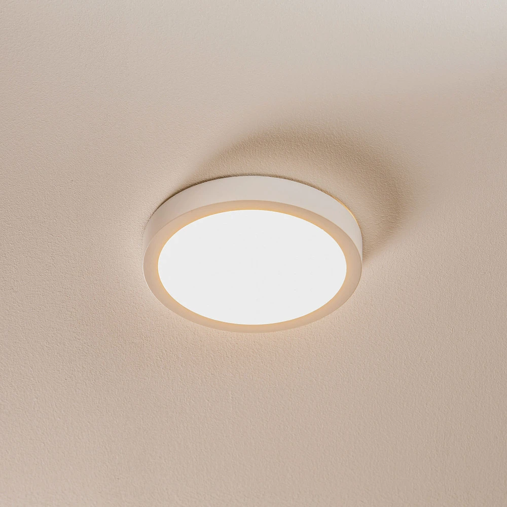 Plafonnier LED Vika, rond, blanc, Ø 18 cm - Certifié CE