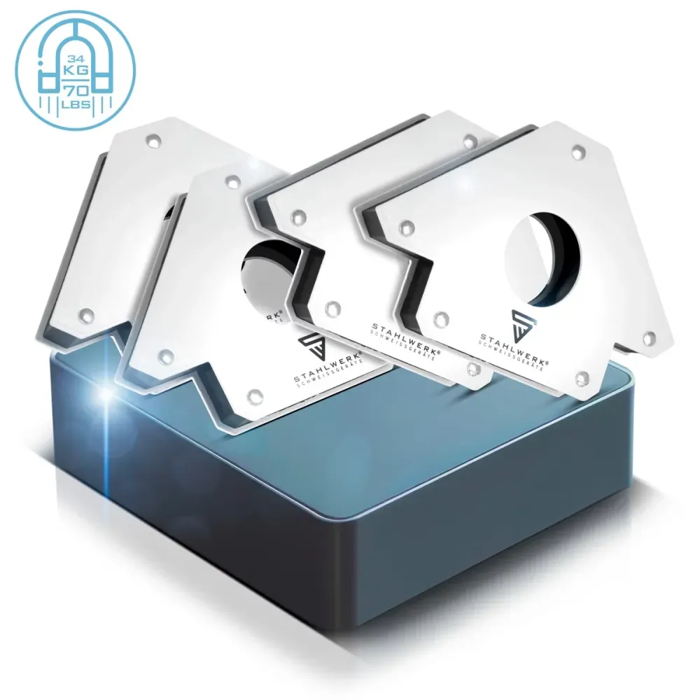 Alige de soudage magnétique en acier 4 × Angle de soudage magnétique Magnet de soudage magnétique 45 ° x 90 ° x 135 °, 34...