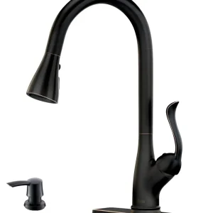 APPASO 149ORB Pull Down Kitchen Faucet Oil Rubbed Cuivré foncé Soap Dispenser