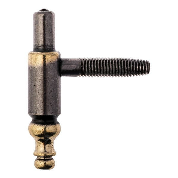 Fiche mâle pour menuiserie bois CG190130 - Diamètre : 13 mm - Dimensions : 35 x 7 mm - patiné - OTLAV