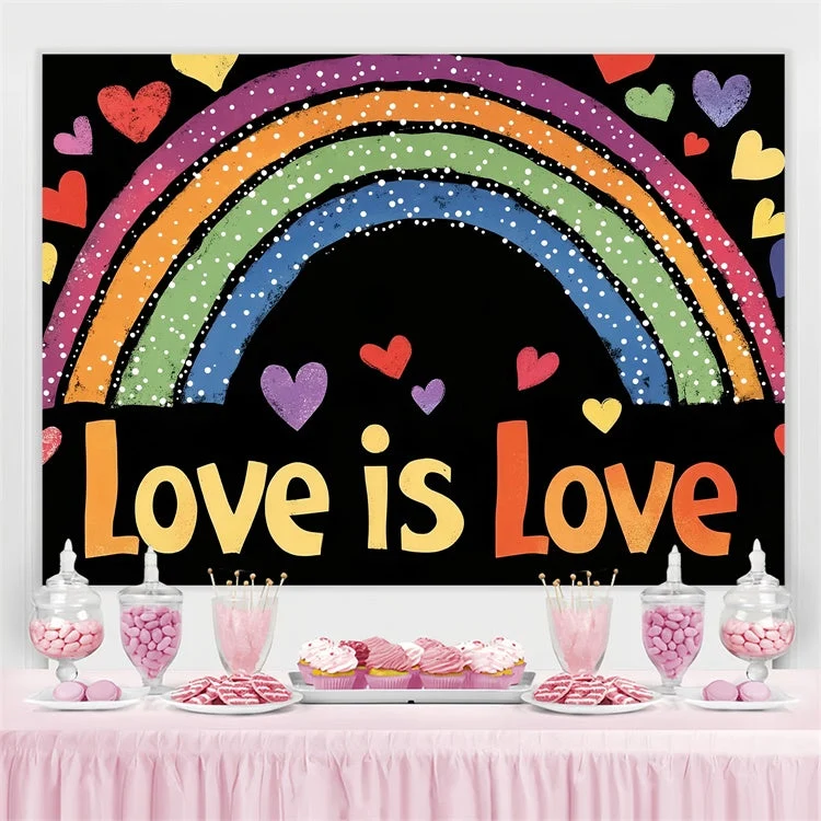 Toile de fond Mois de la Fierté Arche d’Arc-en-Ciel Amour GQ5-236