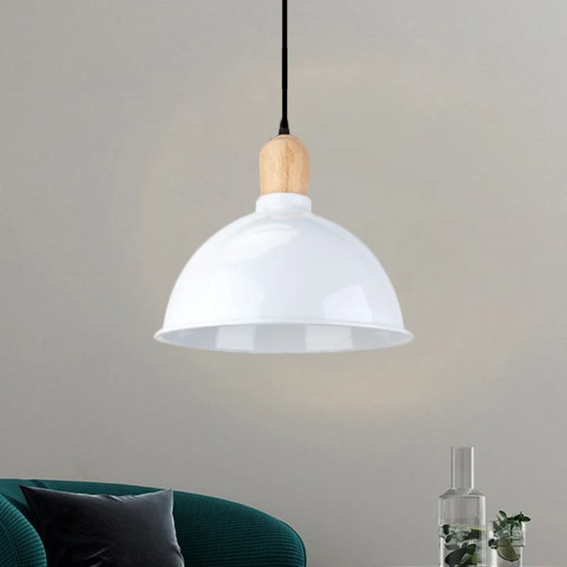 Abat-jour en forme de dôme, suspension métallique, Style d'époque, 1 tête, pour table à manger, plafond, luminaire suspend...