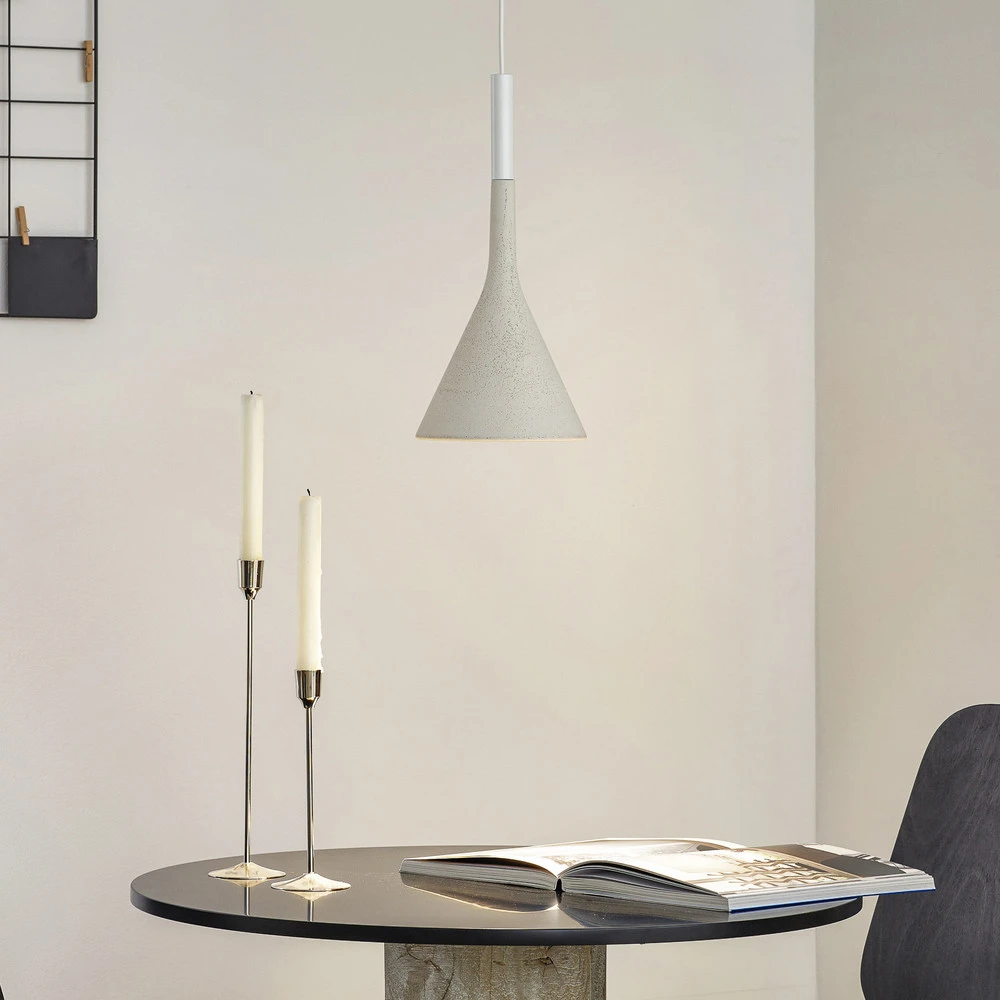 Éclairage LED Haute Luminosité Foscarini Aplomb suspension GU10 en béton blanche