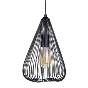 Éclairage LED Haute Luminosité Lampe suspension en métal noir CONCA