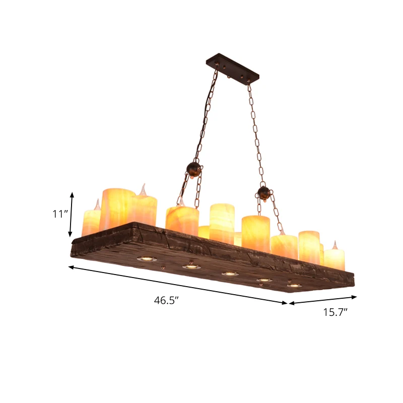 Éclairage LED Haute Luminosité Luminaire en marbre Candle Island Rétro 8/12/16 lumières pour salle à manger, plafonnier su...