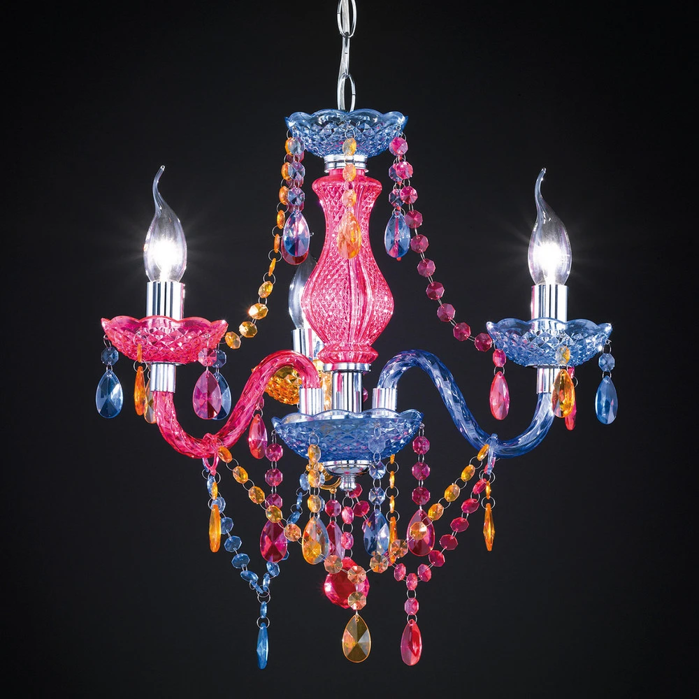 Éclairage LED Haute Luminosité Lustre coloré Perdita pendeloques en acrylique
