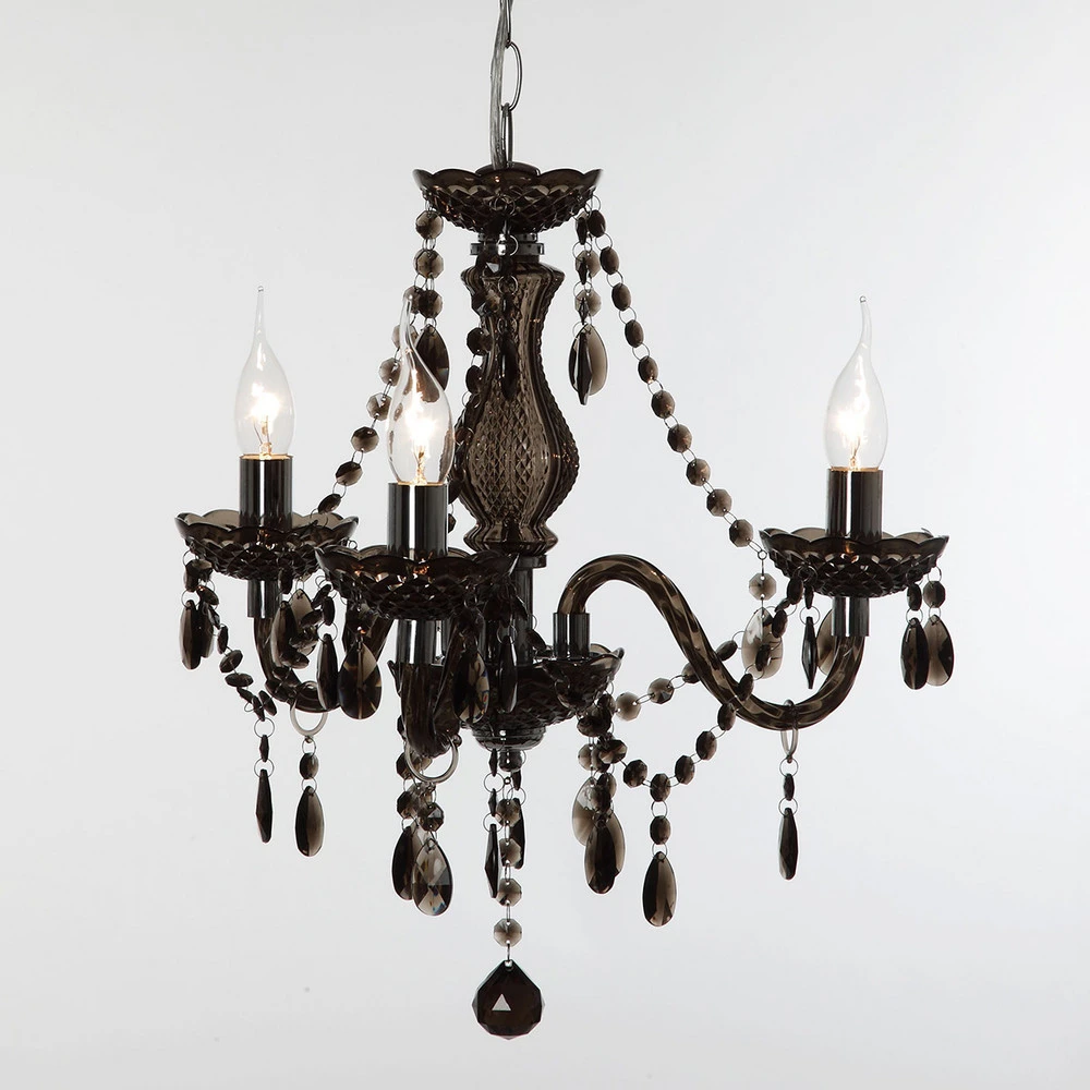 Éclairage LED Haute Luminosité Lustre noir Perdita, à trois lampes