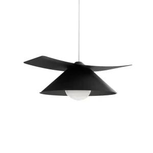 Éclairage LED Haute Luminosité MILLER Suspension, 1X E27, max 42W, métal, noir brillant, D.25cm
