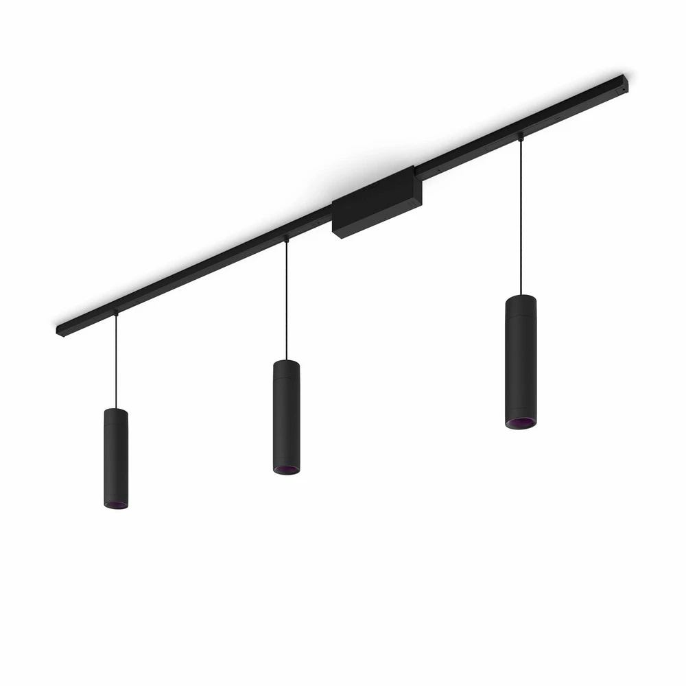 Éclairage LED Haute Luminosité Philips Hue Perifo Rail, 3 suspensions à LED, noir