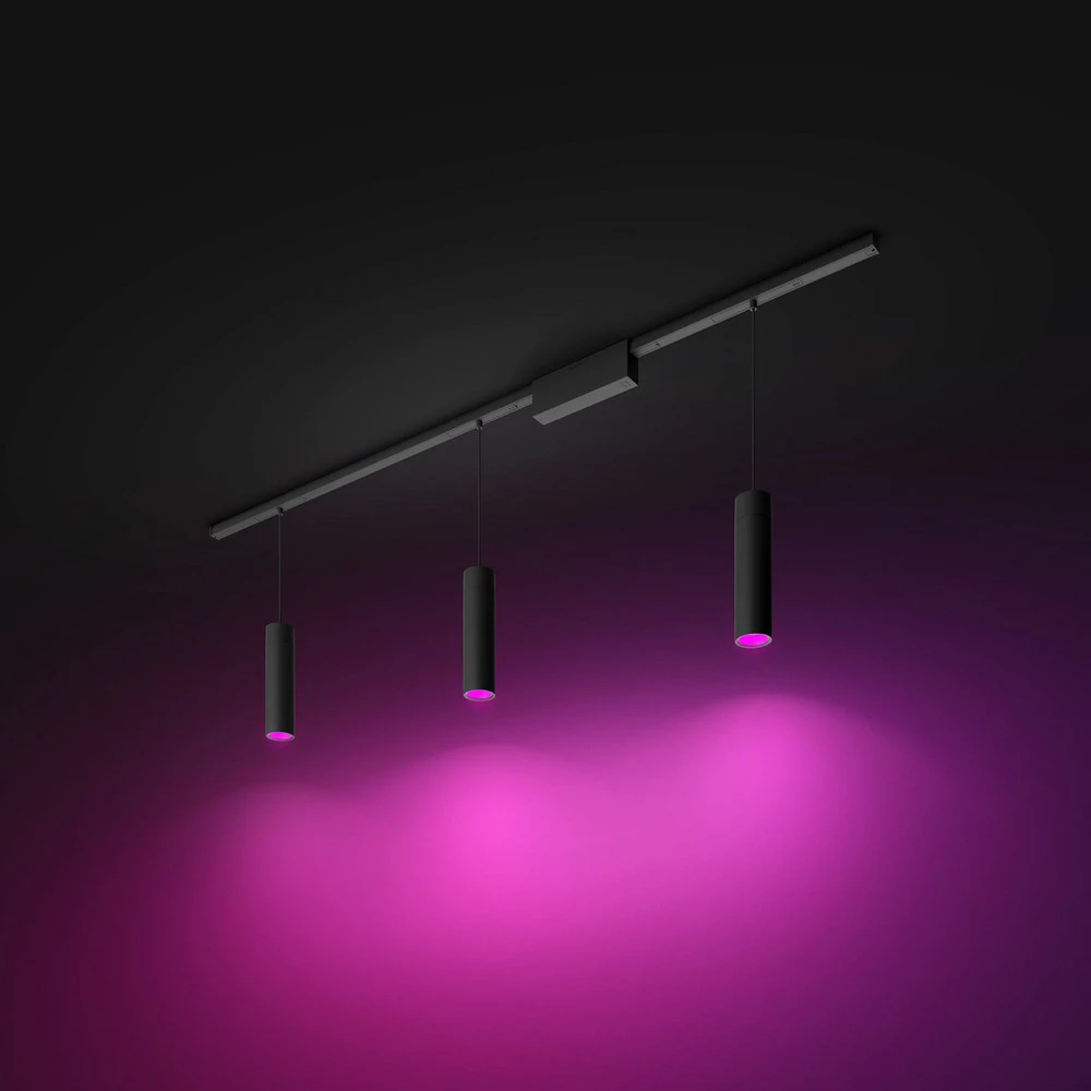 Éclairage LED Haute Luminosité Philips Hue Perifo Rail, 3 suspensions à LED, noir