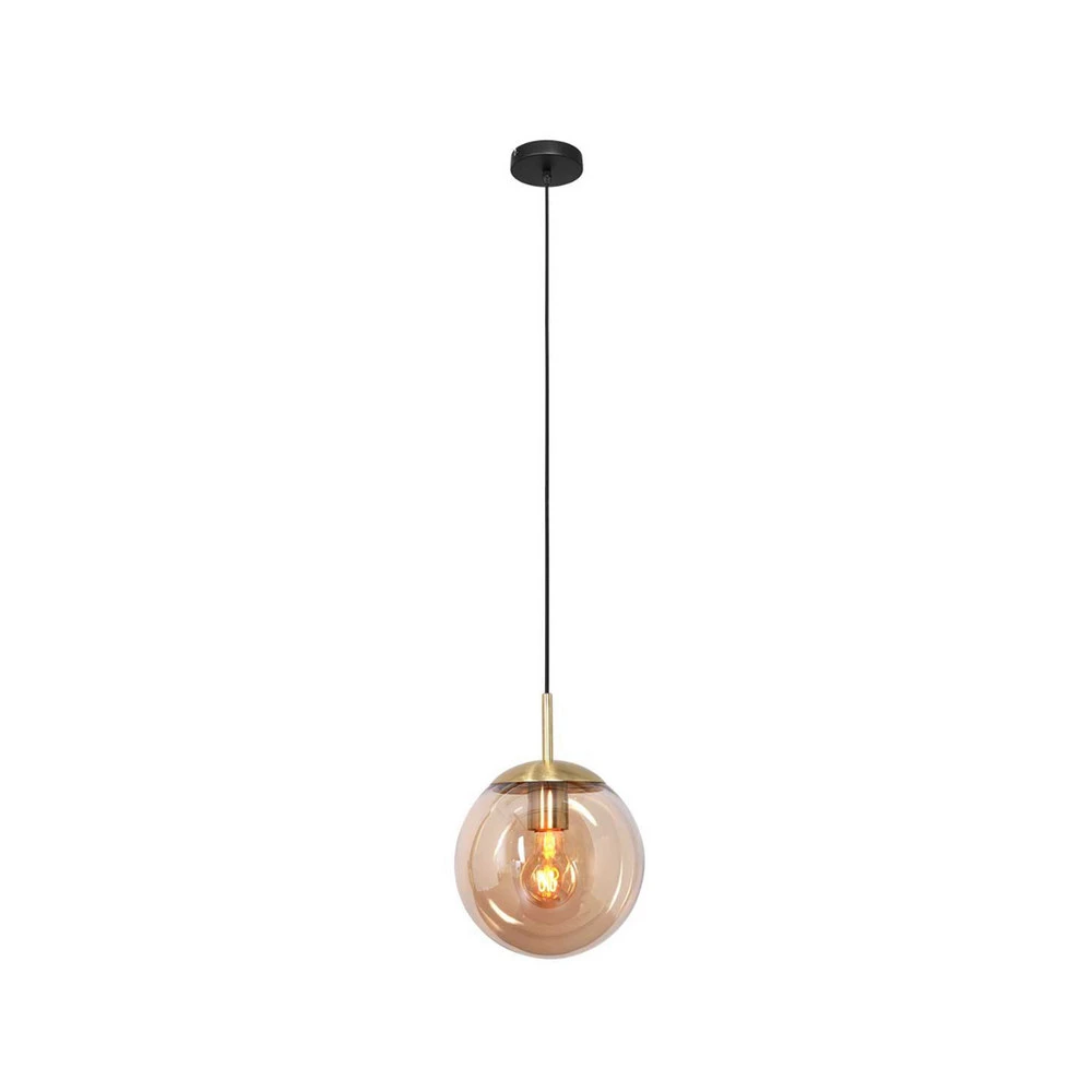 Éclairage LED Haute Luminosité Suspension Bollique, laiton, Ø 30 cm, verre, 1 lampe, sphère