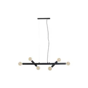 Éclairage LED Haute Luminosité Suspension horizontale en fer noir Hawk Zuiver - 155cm