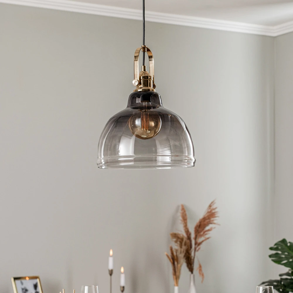 Éclairage LED Haute Luminosité Suspension Mago, dorée, à 1 lampe