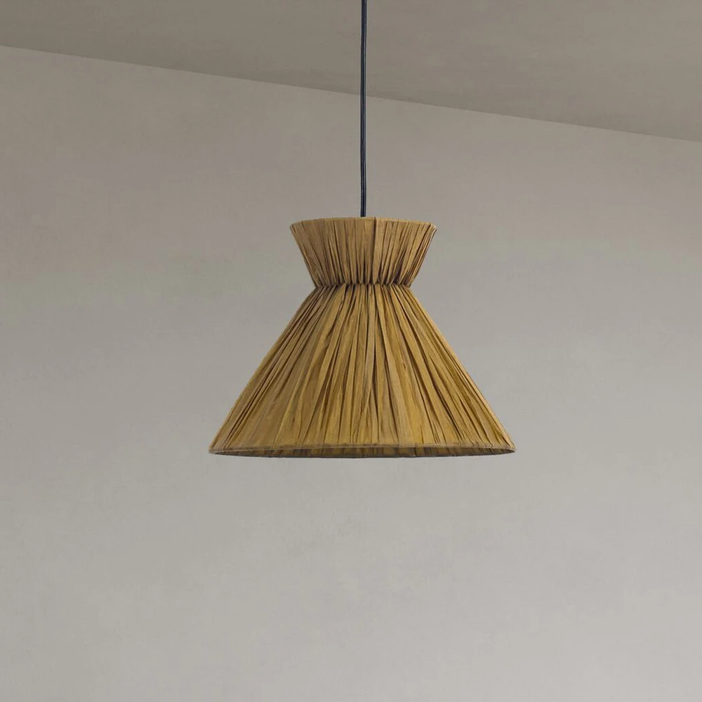 Forlight suspension Dama, marron évident, papier, Ø 30 cm - Installation Facile