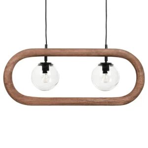 Lampe suspendue en bois noir AYENSU