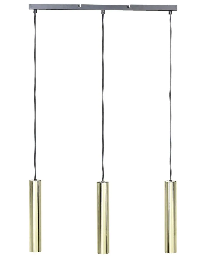 Lampe suspendue à 3 branches cuivre étain BROSNA pour plafonds suspendus