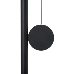 Lampe suspendue LED en métal noir DAMAS à fixation clip