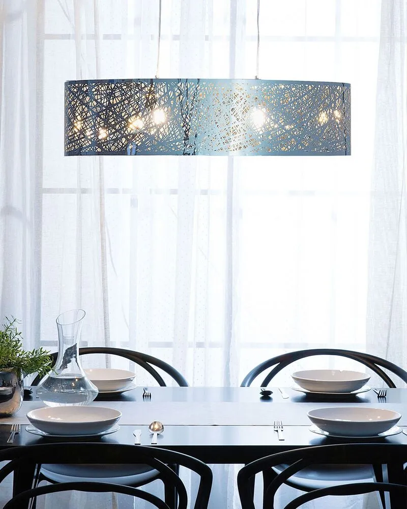 Lampe suspension argenté SEVESO IP44 pour salle de bain