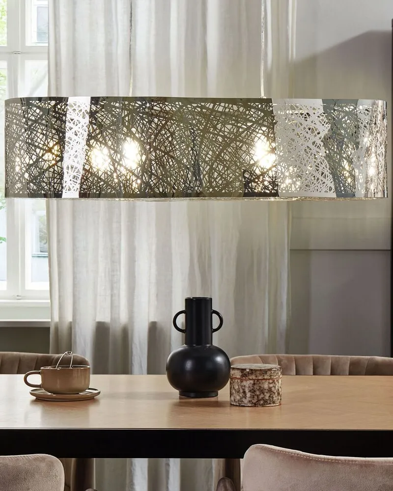 Lampe suspension argenté SEVESO IP44 pour salle de bain