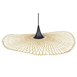 Lampe de suspension en bambou évident 60 cm FLOYD avec LED intégrée non remplaçable